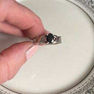 Silver and Black Ring